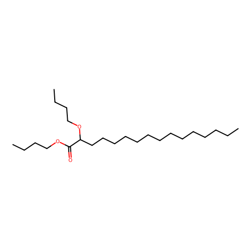Hexadecanoic acid, 2-butoxy-, butyl ester structure
