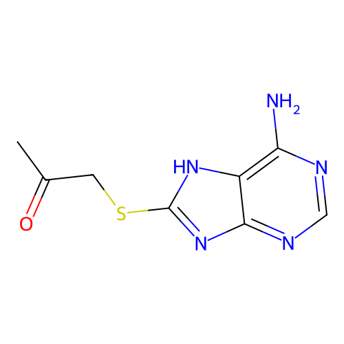 1-[(6-amino-7H-purin-8-yl)sulfanyl]propan-2-one structure