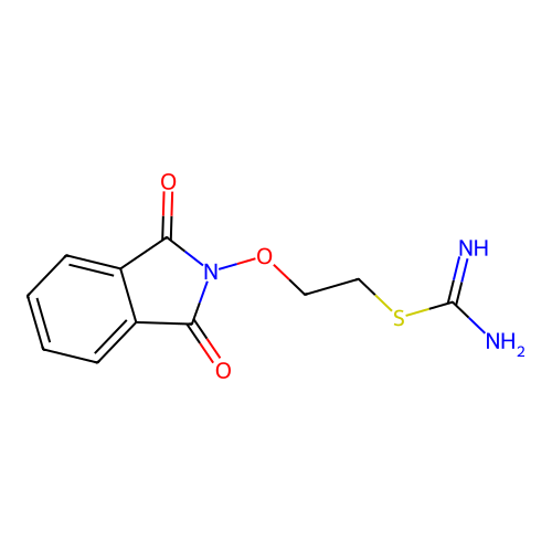 2-((1,3-dioxo-1,3-dihydro-2H-isoindol-2-yl)oxy)ethyl imidothiocarbamate structure