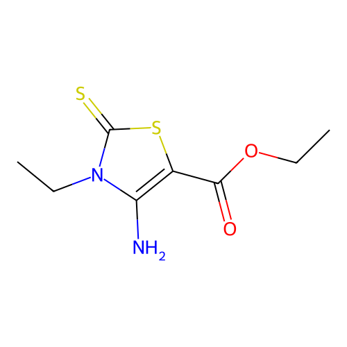 Ethyl 4-amino-3-ethyl-2-sulfanylidene-1,3-thiazole-5-carboxylate structure