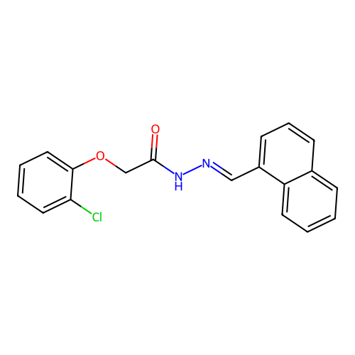 2-(2-chlorophenoxy)-N-(naphthalen-1-ylmethylideneamino)acetamide structure