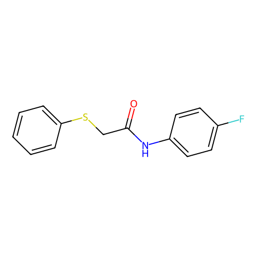 N-(4-氟苯基)-2-苯硫基乙酰胺 structure