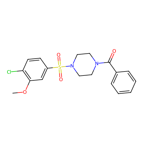 (4-((4-Chloro-3-methoxyphenyl)sulfonyl)piperazin-1-yl)(phenyl)methanone structure