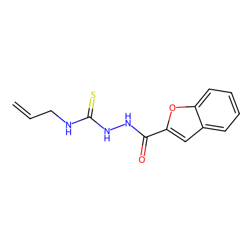 2-(1-benzofuran-2-ylcarbonyl)-N-(prop-2-en-1-yl)hydrazinecarbothioamide structure