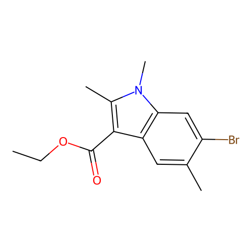 ethyl 6-bromo-1,2,5-trimethyl-1H-indole-3-carboxylate structure