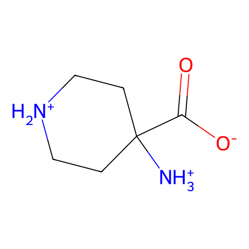 4-Azaniumylpiperidin-1-ium-4-carboxylate structure