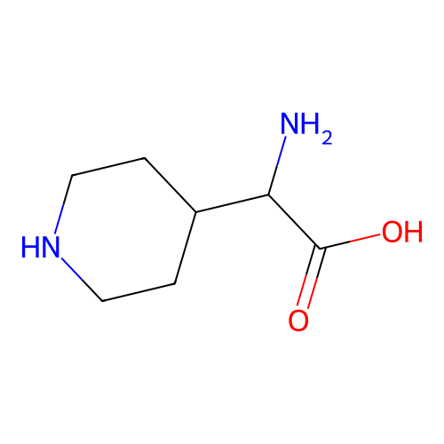 2-Amino-2-(piperidin-4-yl)acetic acid structure