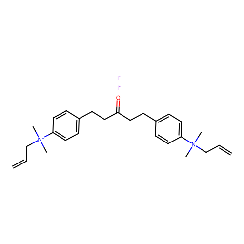 1,5-Bis(4-(allyldimethylammonio)phenyl)pentan-3-one diiodide structure