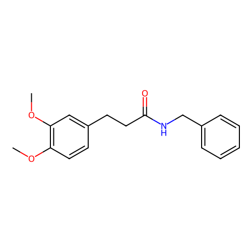 N-benzyl-3-(3,4-dimethoxyphenyl)propanamide structure