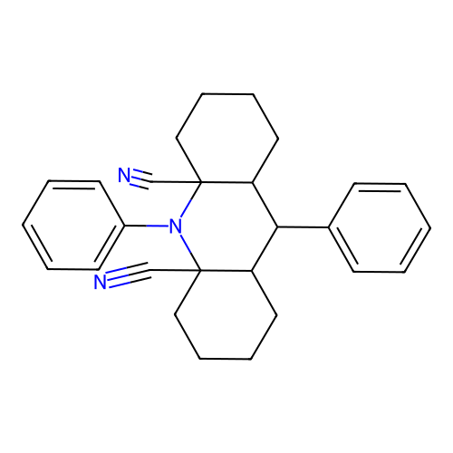 9,10-diphenyldecahydroacridine-4a,10a(2H,10H)-dicarbonitrile structure