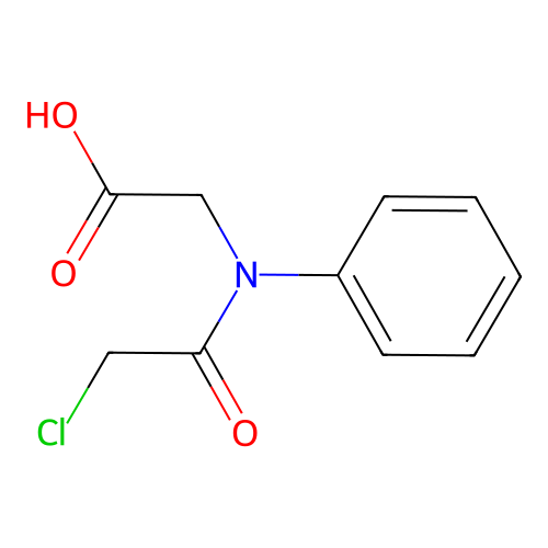 [(Chloroacetyl)anilino]acetic acid structure