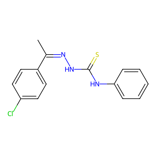 1-(4-Chlorophenyl) ethylidene-4-phenyl-thiosemicarbazide structure
