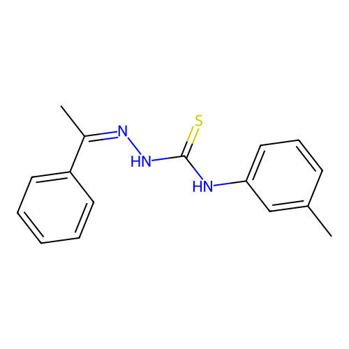 1-phenylethanone N-(3-methylphenyl)thiosemicarbazone structure