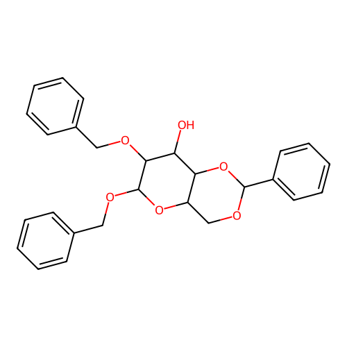 1,2-Di-O-benzyl-4,6-O-benzylidene-a-D-mannopyranoside structure