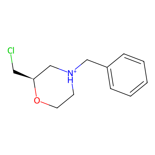(2R)-4-benzyl-2-(chloromethyl)morpholin-4-ium structure