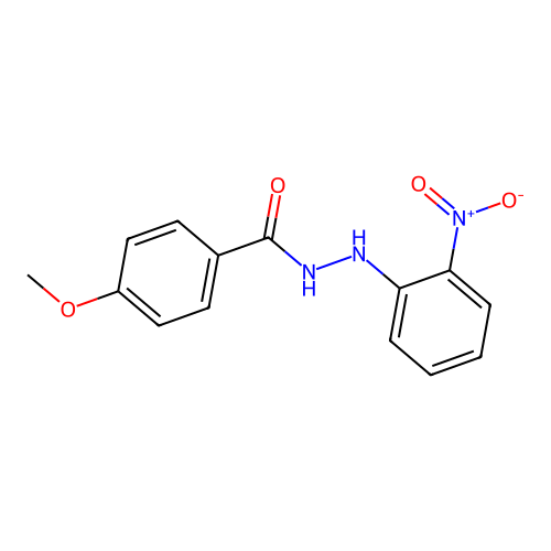 4-methoxy-N'-(2-nitrophenyl)benzohydrazide structure