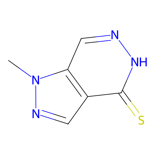1-methyl-1,5-dihydro-4H-pyrazolo[3,4-d]pyridazine-4-thione structure