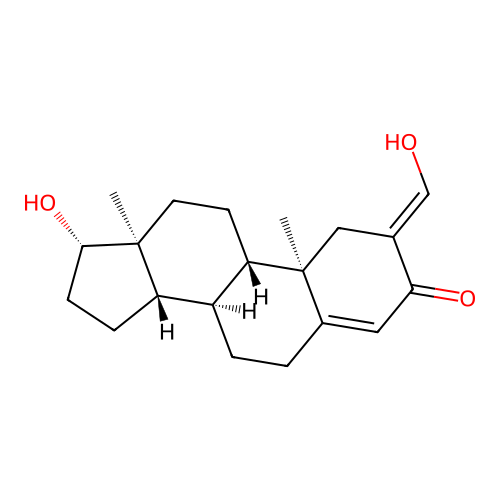 17beta-Hydroxy-2-(hydroxymethylene)androst-4-ene-3-one structure