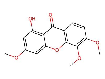 9H-Xanthen-9-one, 1-hydroxy-3,5,6-trimethoxy- structure
