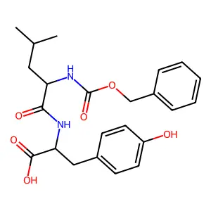 N-[(Benzyloxy)carbonyl]leucyltyrosine structure