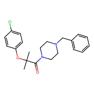 1-(4-Benzylpiperazin-1-yl)-2-(4-chlorophenoxy)-2-methylpropan-1-one structure