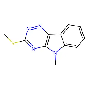 5-Methyl-3-methylthio-1,2,4-triazino[5,6-b]indole structure