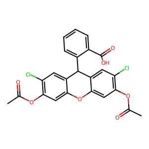 2',7'-Dichlorodihydrofluorescein diacetate structure