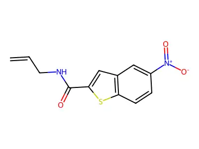 5-nitro-N-(prop-2-en-1-yl)-1-benzothiophene-2-carboxamide structure