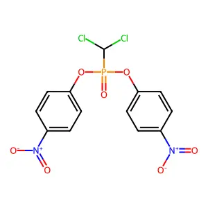 dichloromethyl O,O-di-(4-nitrophenyl) phosphonate structure