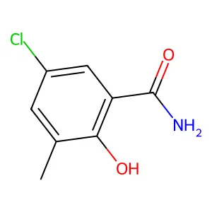 Benzamide, 5-chloro-2-hydroxy-3-methyl- structure