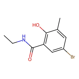 5-溴-N-乙基-2-羟基-3-甲基苯甲酰胺 structure