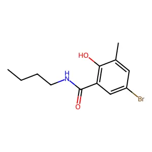 Benzamide, 5-bromo-N-butyl-2-hydroxy-3-methyl- structure