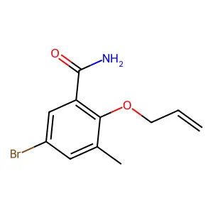 5-溴-3-甲基-2-(2-丙烯氧基)苯甲酰胺 structure