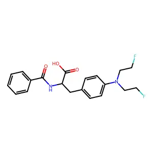 Alanine, N-benzoyl-3-(p-(bis(2-fluoroethyl)amino)phenyl)- structure