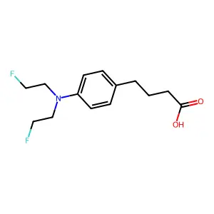 Butyric acid, 4-(p-(bis(2-fluoroethyl)amino)phenyl)- structure