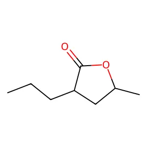 Dihydro-5-methyl-3-propyl-2(3H)-furanone structure