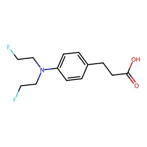 对(双(2-氟乙基)氨基)氢化肉桂酸 structure