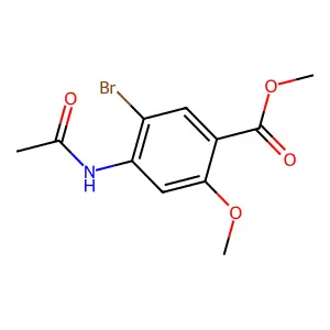 Methyl 4-(acetylamino)-5-bromo-o-anisate structure