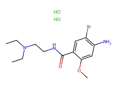 4-Amino-5-bromo-N-(2-(diethylamino)ethyl)-2-methoxybenzamide dihydrochloride structure
