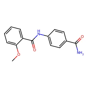 N-(4-carbamoylphenyl)-2-methoxybenzamide structure