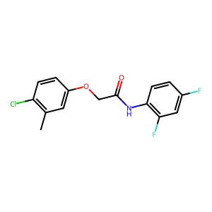 2-(4-chloro-3-methylphenoxy)-N-(2,4-difluorophenyl)acetamide structure
