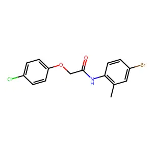 N-(4-bromo-2-methylphenyl)-2-(4-chlorophenoxy)acetamide structure