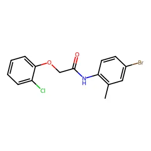 N-(4-bromo-2-methylphenyl)-2-(2-chlorophenoxy)acetamide structure