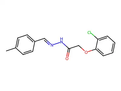 2-(2-chlorophenoxy)-N-[(4-methylphenyl)methylideneamino]acetamide structure
