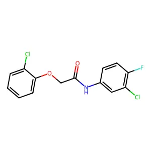 N-(3-chloro-4-fluorophenyl)-2-(2-chlorophenoxy)acetamide structure