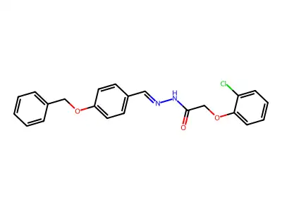 2-(2-chlorophenoxy)-N-[(4-phenylmethoxyphenyl)methylideneamino]acetamide structure