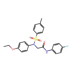 2-(4-ethoxy-N-(4-methylphenyl)sulfonylanilino)-N-(4-fluorophenyl)acetamide structure
