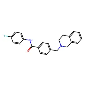 4-(3,4-dihydroisoquinolin-2(1H)-ylmethyl)-N-(4-fluorophenyl)benzamide structure