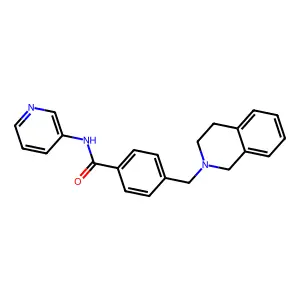4-(3,4-dihydro-1H-isoquinolin-2-ylmethyl)-N-pyridin-3-ylbenzamide structure