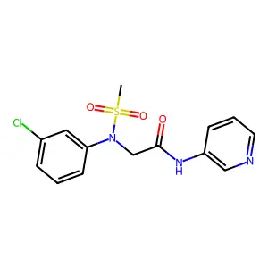 2-(3-chloro-N-methylsulfonylanilino)-N-pyridin-3-ylacetamide structure